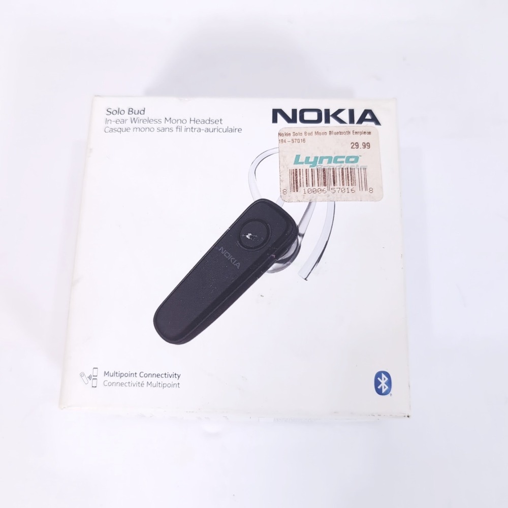 Nokia Solo Bud + In Ear Mono Headset Bluetooth Black SB-101 NEW